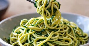 Gluten-Free Zucchini Noodles with Pesto